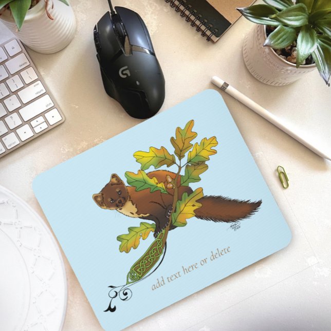 Mousepad Pine Marten Autumn Leaves (Criador carregado)