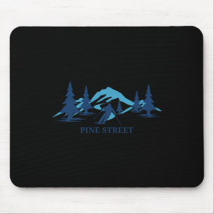 Mousepad Pine Street Idaho Ski Resort Skiier