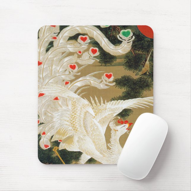 Mousepad Pine Tree & Phoenix (Love Heart Phoenix), Jakuchu (Com mouse)