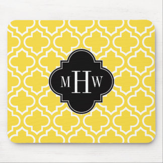 Mousepad Pineapple Whisc Marroquino #6 Black 3 Monograma In