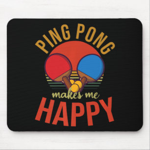Mousepad Ping Pong me faz feliz Mesa Design