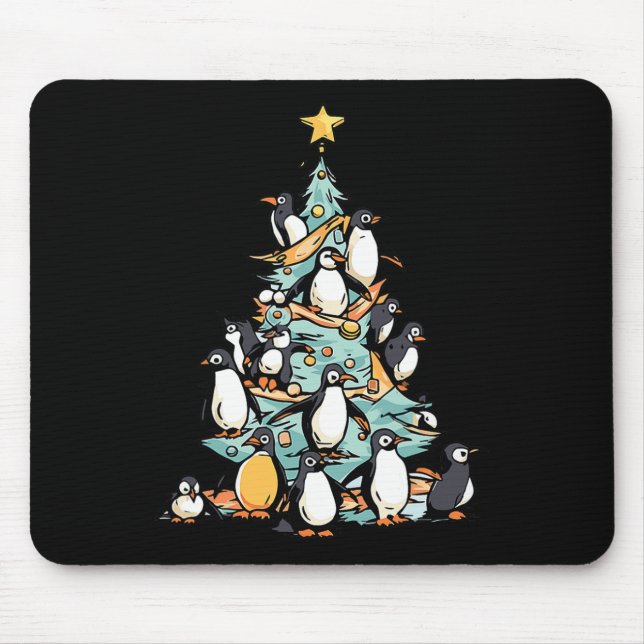 Mousepad Pinguim Dia de Natal Pássaro de Gelo Papai Noel (Frente)