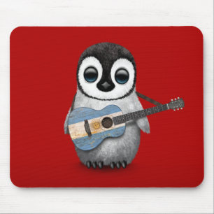 Mousepad Pinguim do bebê que joga o vermelho argentino da