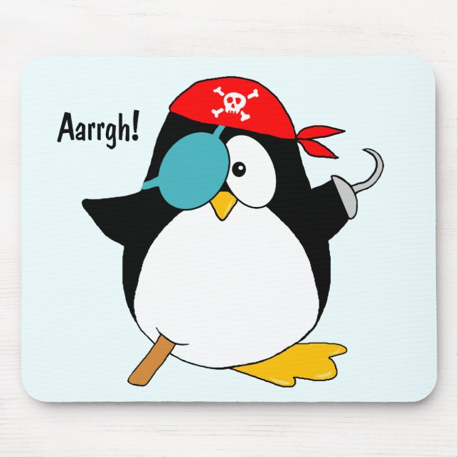Mousepad Pinguim do pirata (Frente)