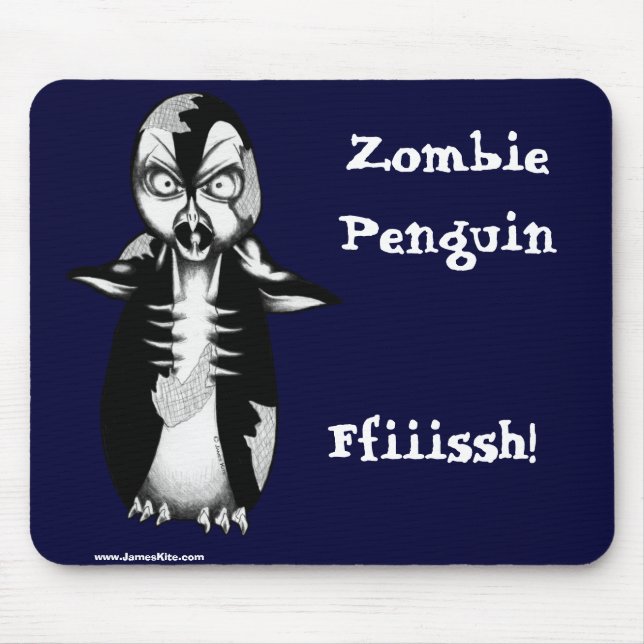 Mousepad Pinguim do zombi: Ffiiissh! (Frente)