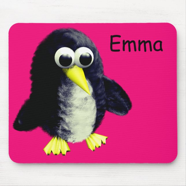 Mousepad Pinguim engraçado, personalizado (Frente)
