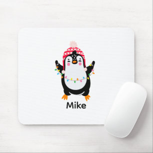 Mousepad Pinguim Grelha com Luzes de Natal