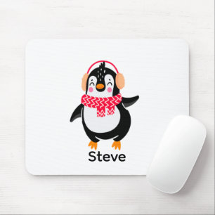Mousepad Pinguim Jolly Natal em Scarf com Malgas