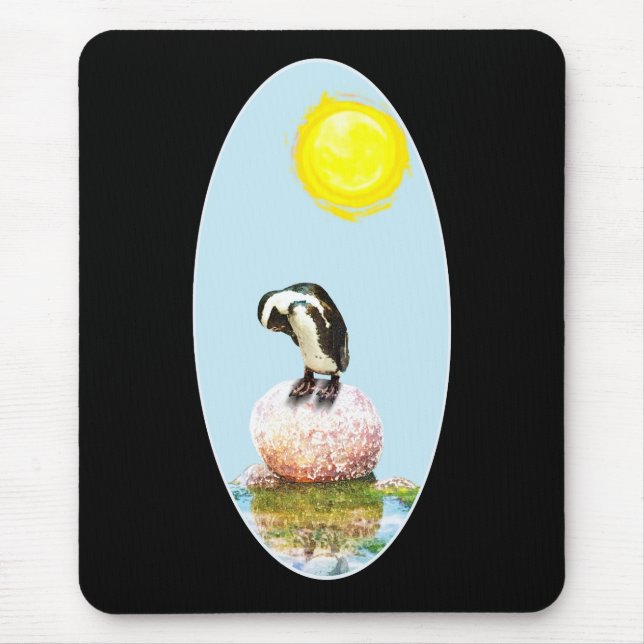 Mousepad Pinguim Nápoles no Sol (Frente)