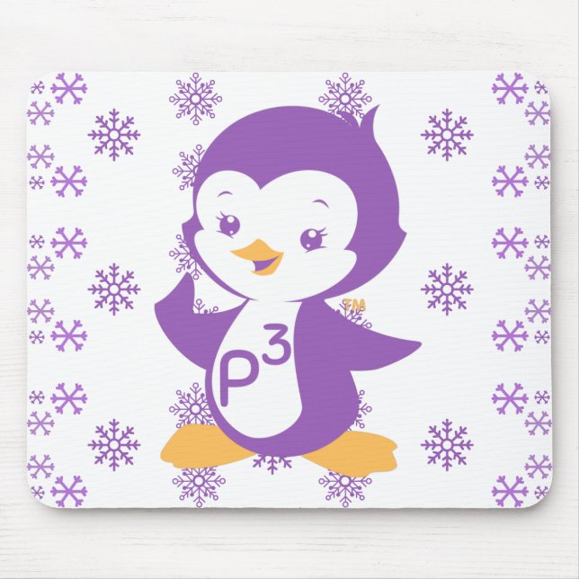 Mousepad Pinguim Púrpura da Peppy (Frente)