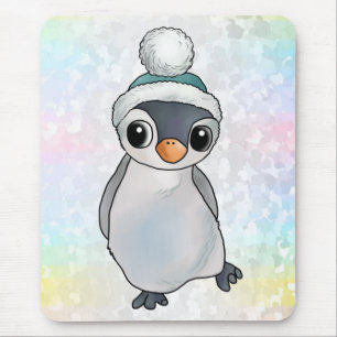 Mousepad Pinguin mit Mütze