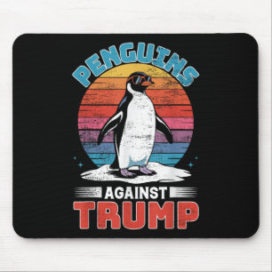 Mousepad Pinguins Contra Trump Penguin Flippers Up Anti Tr