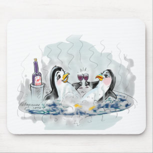 Mousepad Pinguins da banheira de hidromassagem