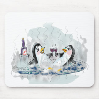 Mousepad Pinguins da banheira de hidromassagem