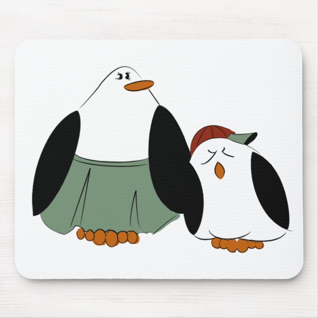 Mousepad Pinguins de Cartoon (Frente)