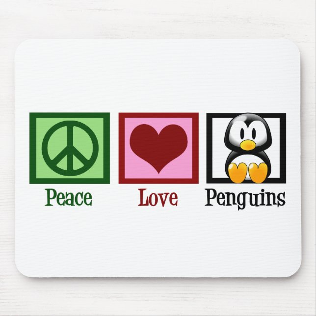 Mousepad Pinguins de Paz e Amor (Frente)