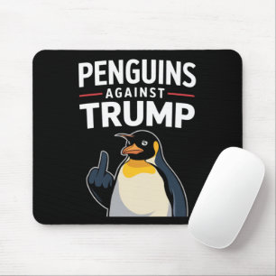 Mousepad Pinguins Para Cima Resistem Pinguins Contra Trump