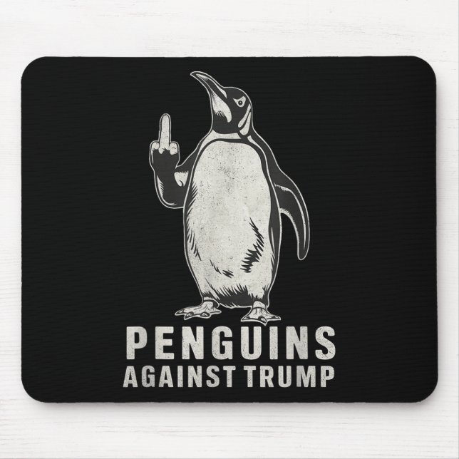 Mousepad Pinguins Pinguppers Para Cima Pinguins De Dedo Méd (Frente)