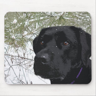 Mousepad Pinheiros Espumantes - Labrador de Neve - Laborató