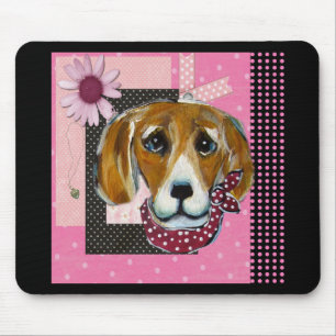 MOUSEPAD PINK BEAGLE