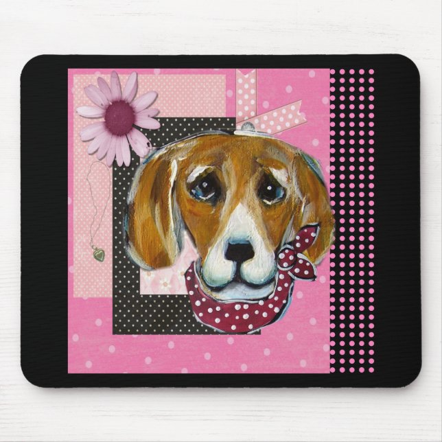 MOUSEPAD PINK BEAGLE (Frente)