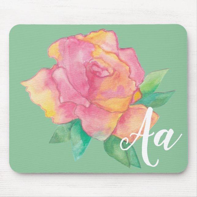 Mousepad "PINK Flower/Watercolor Sketch" (Frente)