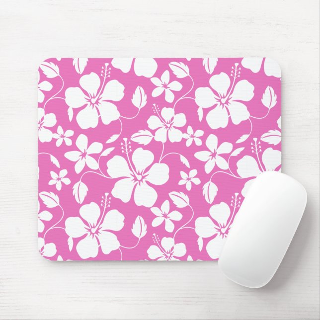 MOUSEPAD PINK HAWAIIAN HULA (HIBISCUS) (Com mouse)