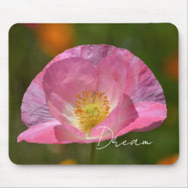 Mousepad Pink Iceland Poppy (photography taken by me)