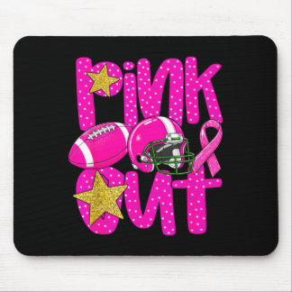 Mousepad Pink out football pink ribbon breast cancer