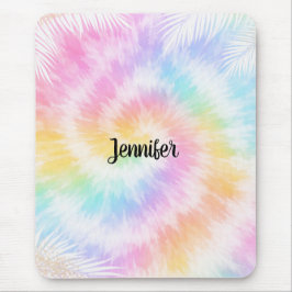 Mousepad Pink Pastel Tie Dye Girly Chic
