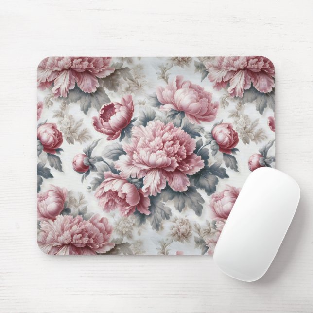 Mousepad Pink Peony — País Francês (Com mouse)