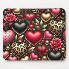 MOUSEPAD PINK PRETO DOURADA AMOR DO NAMORADOS