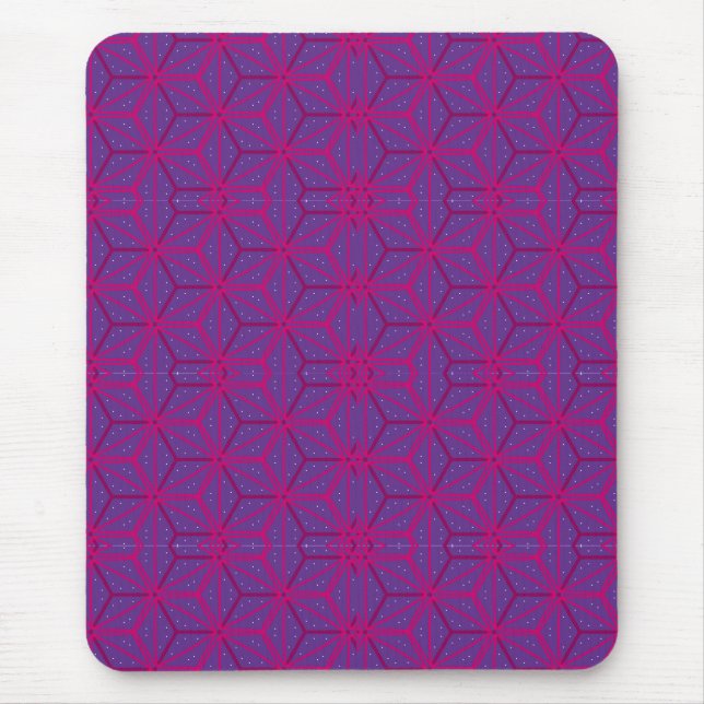 Mousepad Pink retro geometric pattern  (Frente)