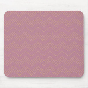 Mousepad Pink, simple, modern, cool, trendy zigzag pattern