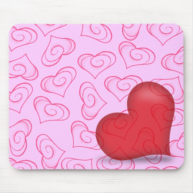 Mousepad Pinky Love (Coração Semitransparente) (Frente)