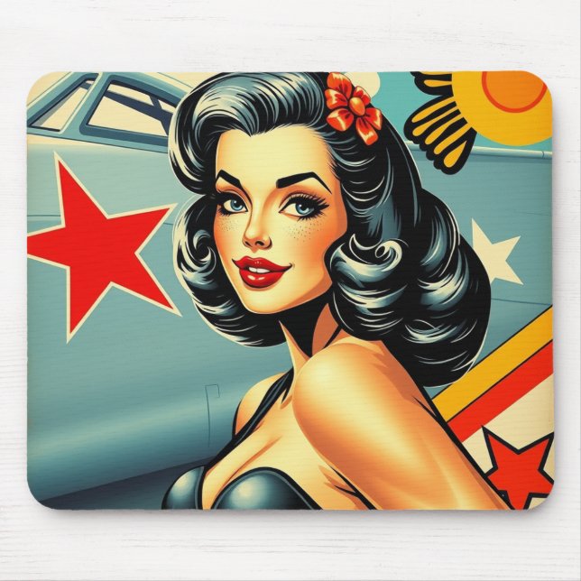 Mousepad Pino para cima Estilo de Arte do Nariz (Frente)