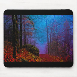 Mousepad Pintada Floresta de Outono Roxo