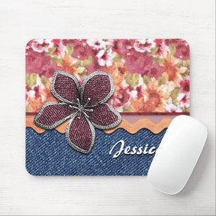 Mousepad Pintagem de Cores de Fluxos Chic Personalizados