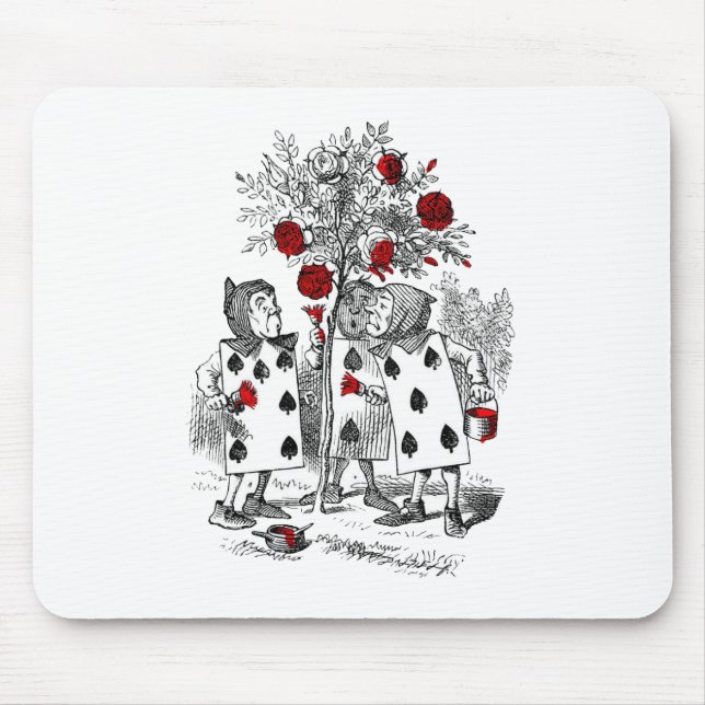 Mousepad Pintando os rosas vermelhos (Frente)