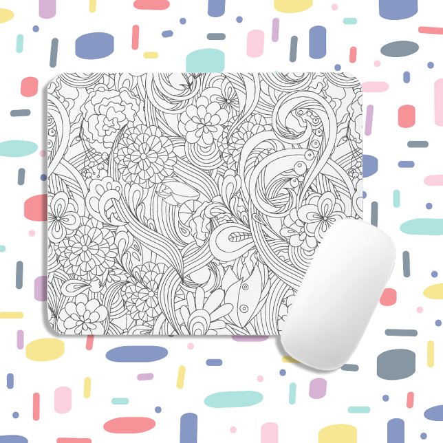 Mousepad Pinte-me•Padrão de Flor de Camélia (Criador carregado)