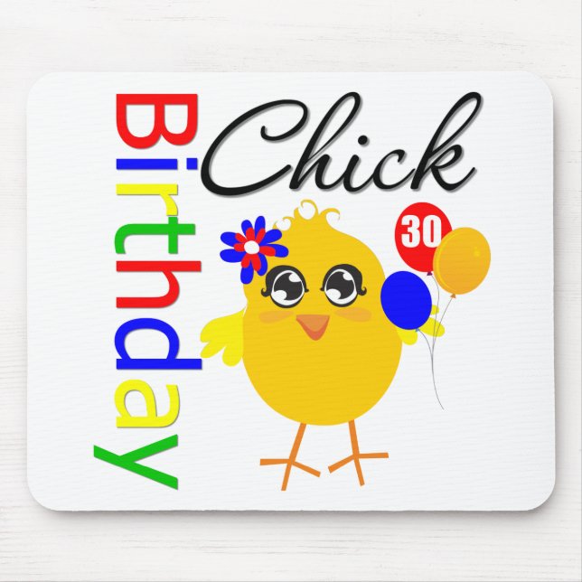 Mousepad Pintinho De Aniversário De 30 Anos (Frente)
