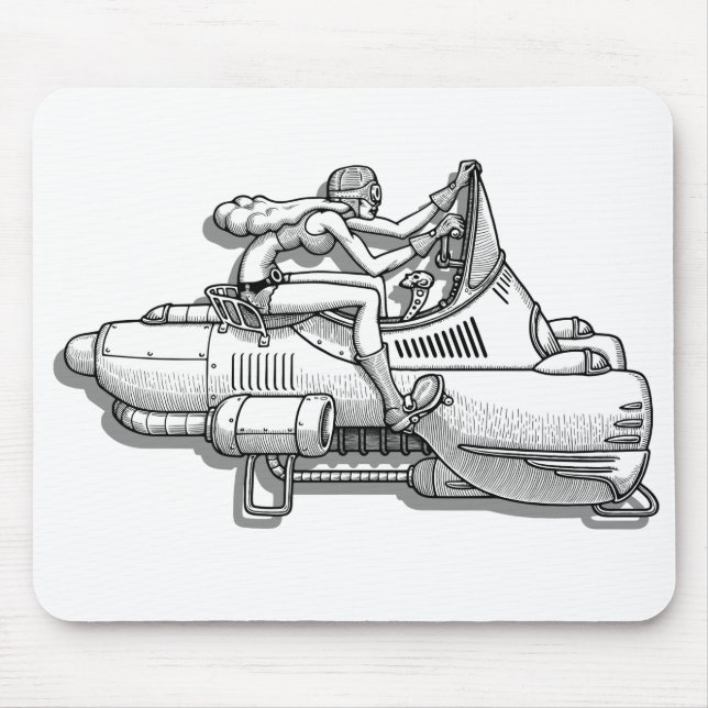 Mousepad Pintinho de Biker Atômica (Frente)