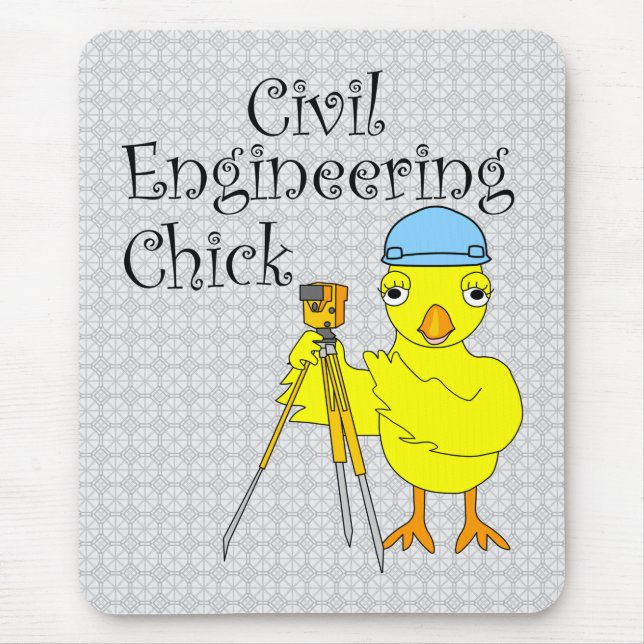 Mousepad Pintinho de Engenharia Civil (Frente)