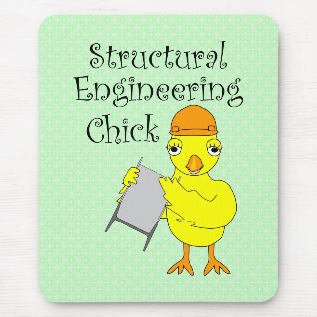 Mousepad Pintinho de Engenharia Estrutural (Frente)