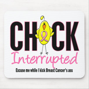 Mousepad Pintinho do cancro da mama interrompido