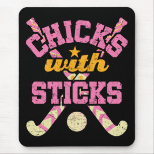 Mousepad Pintinhos com Sticks Field Hockey Women