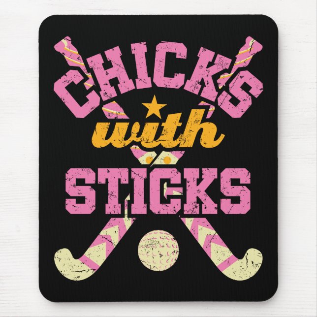 Mousepad Pintinhos com Sticks Field Hockey Women (Frente)