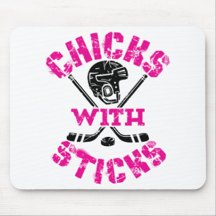 Mousepad Pintinhos com Sticks Hockey Girls