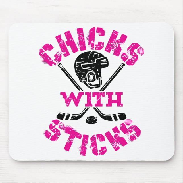 Mousepad Pintinhos com Sticks Hockey Girls (Frente)