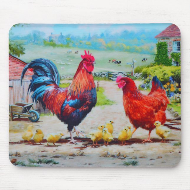 Mousepad Pintinhos na fazenda (Frente)